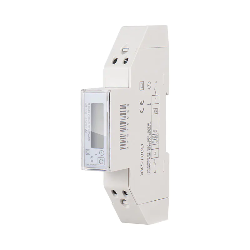 LCD bistaratu funtzio anitzeko DIN trenbide energetikoa neurgailu adimenduna